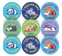 I Stayed Dry All Night 30mm Potty Training Reward Stickers for Teachers or Parents