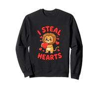 I Steal Hearts Lion Valentine's Day Hearts Sweatshirt