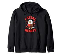 I Steal Hearts Valentine's Day Eagle Love Zip Hoodie
