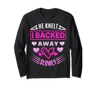 I Stepped Back Slowly - Bold Romantic Refusal Design Long Sleeve T-Shirt