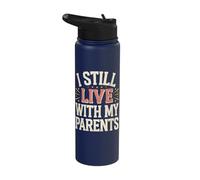 I Still Live with My Parents Stainless Steel Insulated Water Bottle