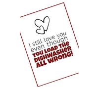 I still love you even though you load the dishwasher all wrong!: Blank Lined Notebook (6x9) is a great and fun alternative to Valentines Day Card!