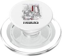 I Still Play With Trucks USA Flag Thin Red Line Firefighter PopSockets PopGrip for MagSafe