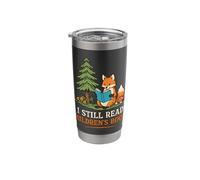 I Still Read Children’s Books Cute Fox Reading Nature Lover Stainless Steel Insulated Tumbler