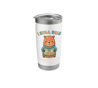 I Still Read Children's Books Cute Bear Reading Stainless Steel Insulated Tumbler