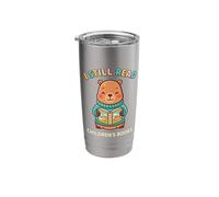 I Still Read Children's Books Cute Bear Reading Stainless Steel Insulated Tumbler