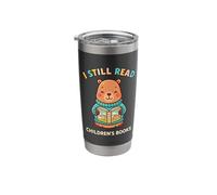 I Still Read Children's Books Cute Bear Reading Stainless Steel Insulated Tumbler