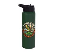 I Still Read Children's Books Cute Bug Dragon Caterpillar Stainless Steel Insulated Water Bottle