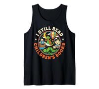 I Still Read Children's Books Cute Bug Dragon Caterpillar Tank Top