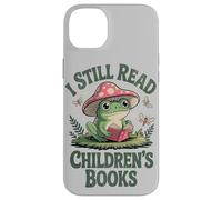 I Still Read Childrens Books Retro Frog Mushroom Cottegecore Case for iPhone 14 Plus