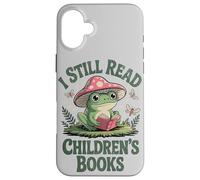 I Still Read Childrens Books Retro Frog Mushroom Cottegecore Case for iPhone 16 Plus