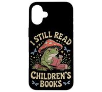 I Still Read Childrens Books Retro Frog Reading Cottegecore Case for iPhone 16 Plus