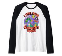 I Still Read Children's Books Retro Storybook Dragon Pirate Raglan Baseball Tee