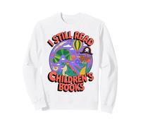I Still Read Children's Books Retro Storybook Dragon Pirate Sweatshirt