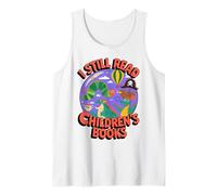I Still Read Children's Books Retro Storybook Dragon Pirate Tank Top