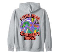 I Still Read Children's Books Retro Storybook Dragon Pirate Zip Hoodie
