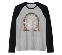 I Still Read Childrens Books Vintage Floral Book Lover Raglan Baseball Tee
