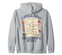 I Still Read Children's Books Vintage Library Due Date Card Zip Hoodie