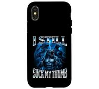 I Still Suck My Thumb Alpha Wolf Weird Embarrassing Stupid Case for iPhone X/XS