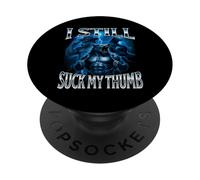 I Still Suck My Thumb Alpha Wolf Weird Embarrassing Stupid PopSockets Adhesive PopGrip