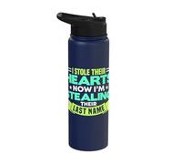 I Stole Their Hearts Now I'm Stealing Their Last Name Stainless Steel Insulated Water Bottle