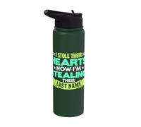 I Stole Their Hearts Now I'm Stealing Their Last Name Stainless Steel Insulated Water Bottle