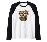I Stood Watch for Freedom 1776 Veteran Eagle Patriot 250th Raglan Baseball Tee