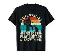 I stroke dogs, play guitar and white things - dog T-Shirt