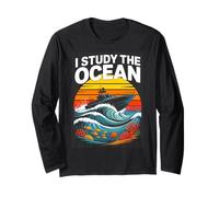 I Study The Ocean Marine Biologist Sea Life Waves Long Sleeve T-Shirt