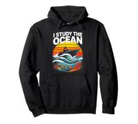I Study The Ocean Marine Biologist Sea Life Waves Pullover Hoodie