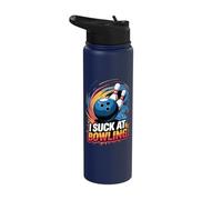 I Suck at Bowling Stainless Steel Insulated Water Bottle