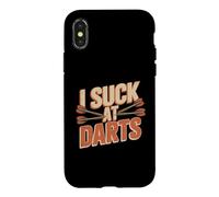 I Suck At Darts Bad Aim Casual Pub Games - Case for iPhone X/XS