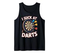 I Suck at Darts Bad Aim Casual Pub Games Tank Top