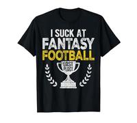 I Suck at Fantasy Football Last Plast Funny FFL Commish T-Shirt, Men, Black, 4X-Large