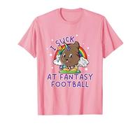 I Suck At Fantasy Football Loser Funny Pink Unicorn Poop T-Shirt