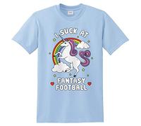I Suck at Fantasy Football Top Soccer League Forfeit Dare Meme Team Gift T-Shirt - Small/Light Blue
