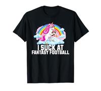 I Suck At Fantasy Football Unicorn Rainbow Loser Prize Value Graphic T-Shirt