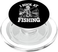 I Suck At Fishing Dad Skeleton Joke Sarcastic Fisherman PopSockets PopGrip for MagSafe