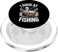 I Suck At Fishing Dad Skeleton Joke Sarcastic Fisherman PopSockets PopGrip for MagSafe