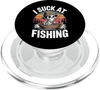 I Suck At Fishing Dad Skeleton Joke Sarcastic Fisherman PopSockets PopGrip for MagSafe