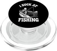 I Suck At Fishing Fisherman Joke Skeleton Bass Fishing PopSockets PopGrip for MagSafe