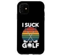 I Suck At Golf Joke Funny Golf Loser Sarcastic Men Golfing Case for iPhone 11