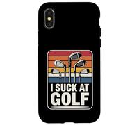 I Suck At Golf Loser Dad Sarcastic Joke Golfing Case for iPhone X/XS
