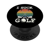 I Suck At Golf Loser Dad Sarcastic Joke Golfing PopSockets Adhesive PopGrip