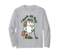 I Suck At Golf Loser Unicorn Sarcastic Golfing Long Sleeve T-Shirt