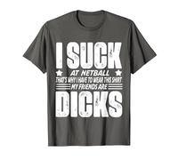 I Suck at Netball Loser Trophy T-Shirt, Men, Asphalt Grey, 4X-Large