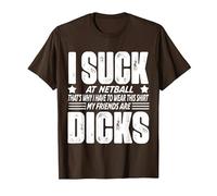 I Suck at Netball Loser Trophy T-Shirt, Men, Brown, 3X-Large