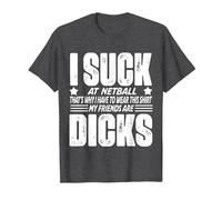 I Suck at Netball Loser Trophy T-Shirt, Men, Dark Heather Grey, 3X-Large