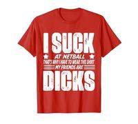 I Suck at Netball Loser Trophy T-Shirt, Men, Red, 3X-Large