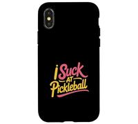 I Suck At Pickleball Beginner Player Joke Game |- Case for iPhone X/XS